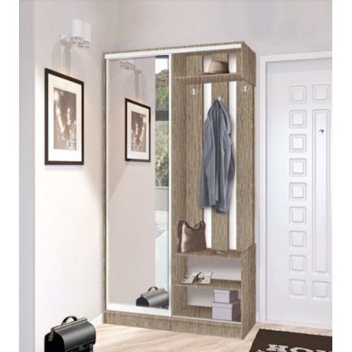 Прихожая с зеркалом и вешалкой Модерн Бриск 