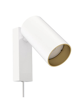 Світильник MONO KINKIET I WHITE/GOLD Z PRZEWODEM