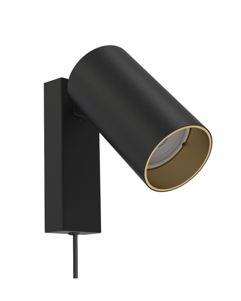 Світильник MONO KINKIET I BLACK/GOLD Z PRZEWODEM