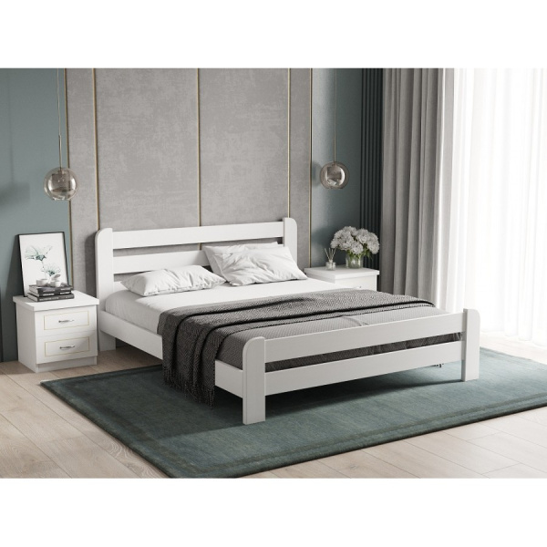 Кровать деревянная двуспальная 160 см Малага (Сосна) ArtWood