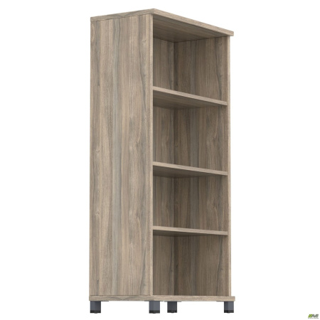 Шкаф открытый SIG-12 (800х420х1600мм) Опора белый беж. Клен Танзау